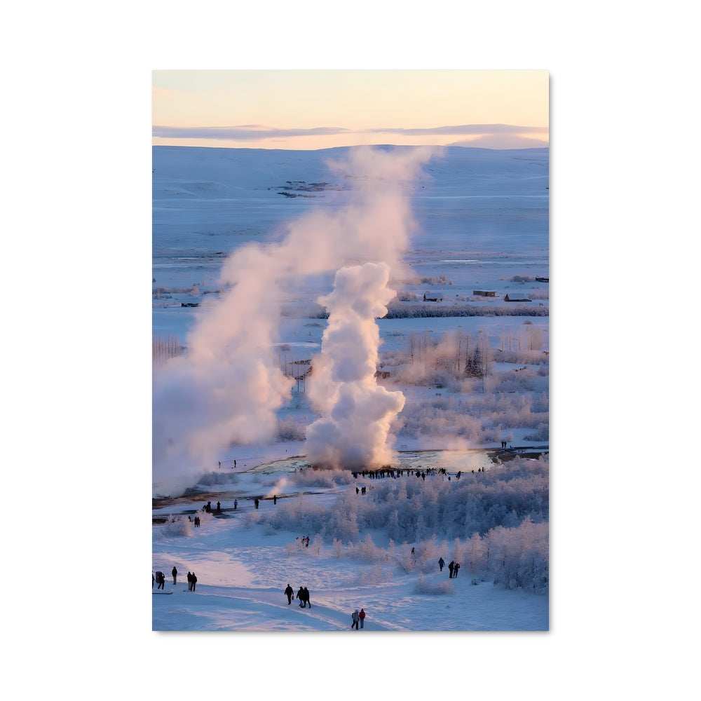 Poster Geyser en Hiver