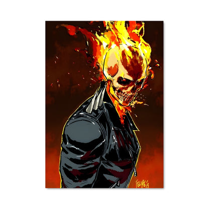 Poster Johnny Blaze en Flammes