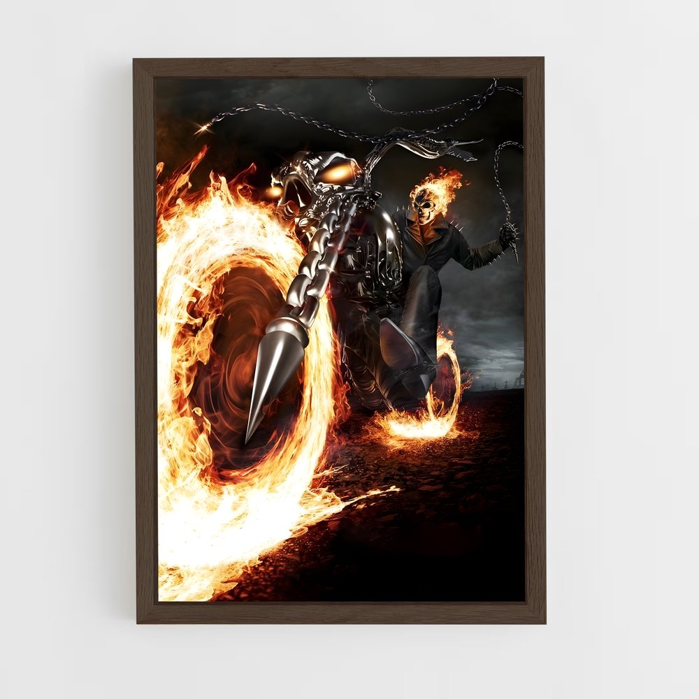 ap-ghost rider johnny blaze-10 cadre Bois foncé