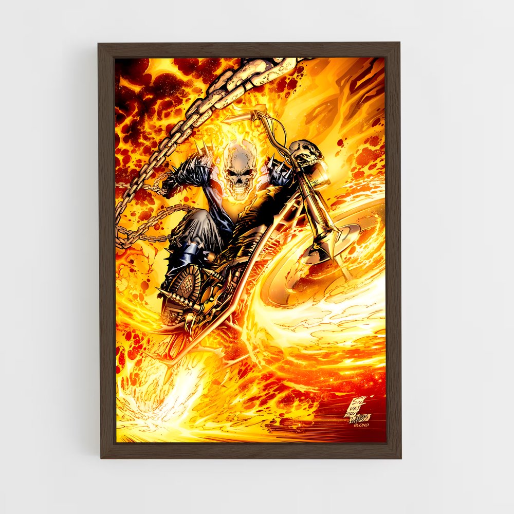 ap-ghost rider johnny blaze-6 cadre Bois foncé