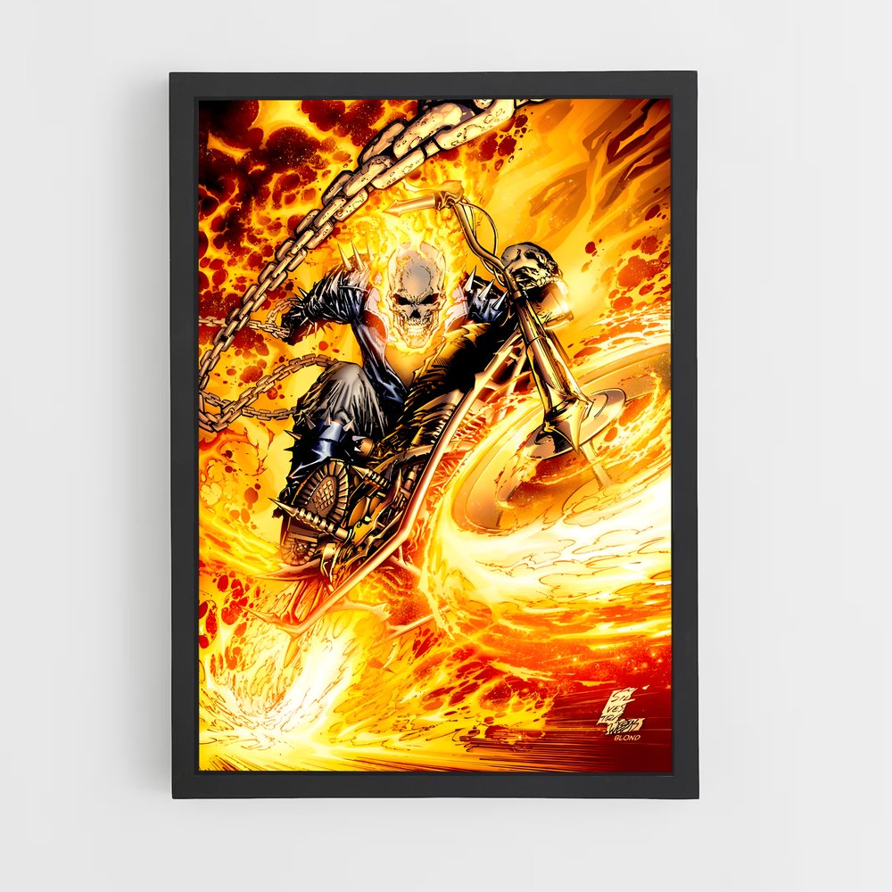 ap-ghost rider johnny blaze-6 cadre Noir