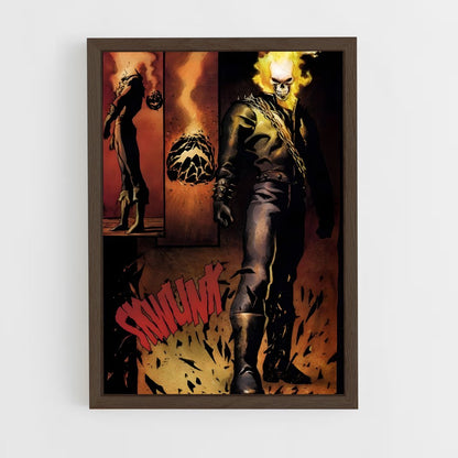 ap-ghost rider johnny blaze-8 cadre Bois foncé