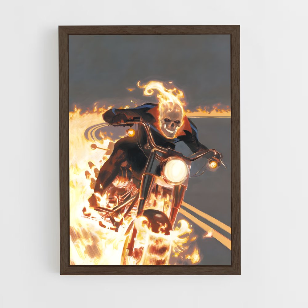 ap-ghost rider johnny blaze-9 cadre Bois foncé