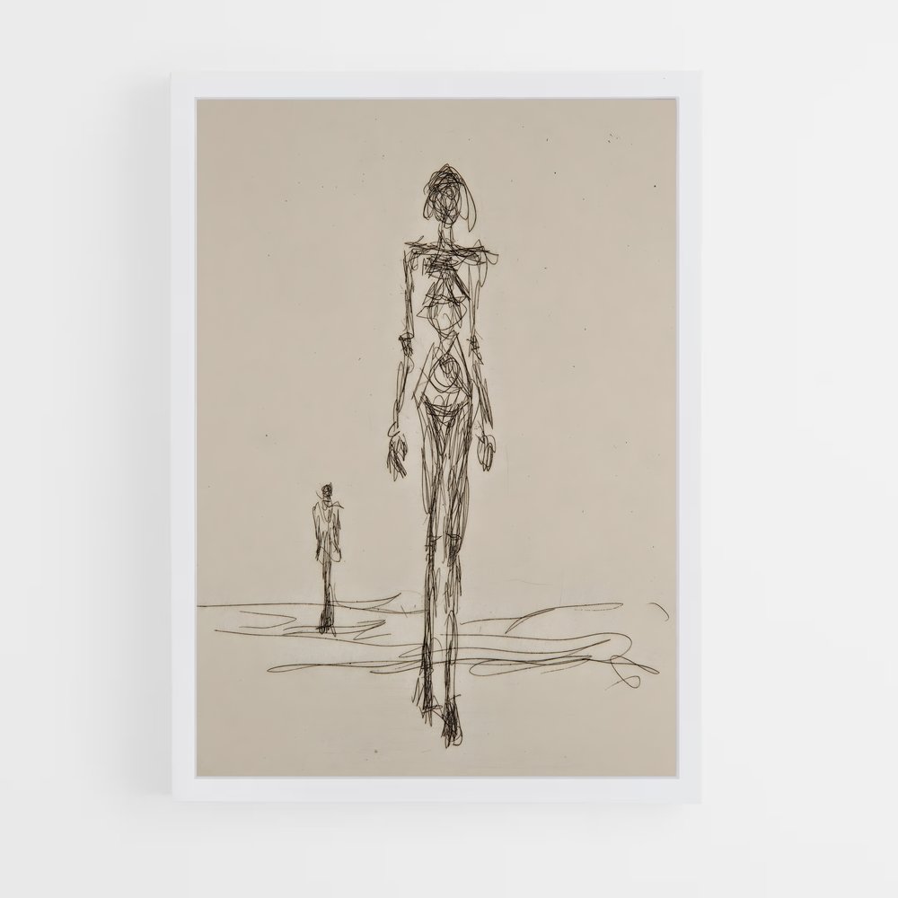ap-giacometti pointing man-4 cadre Blanc