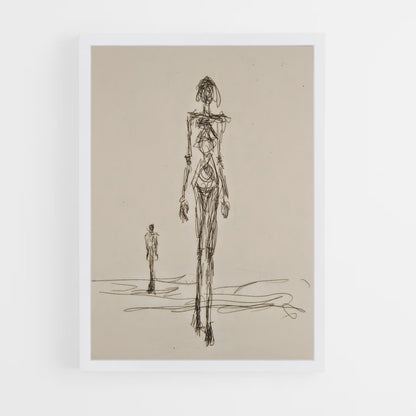 ap-giacometti pointing man-4 cadre Blanc