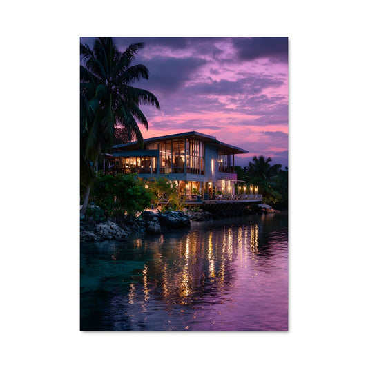 Poster Maison au Crépuscule