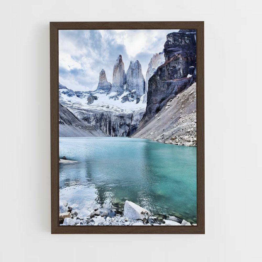 ap-glacial lake-1 cadre Bois foncé