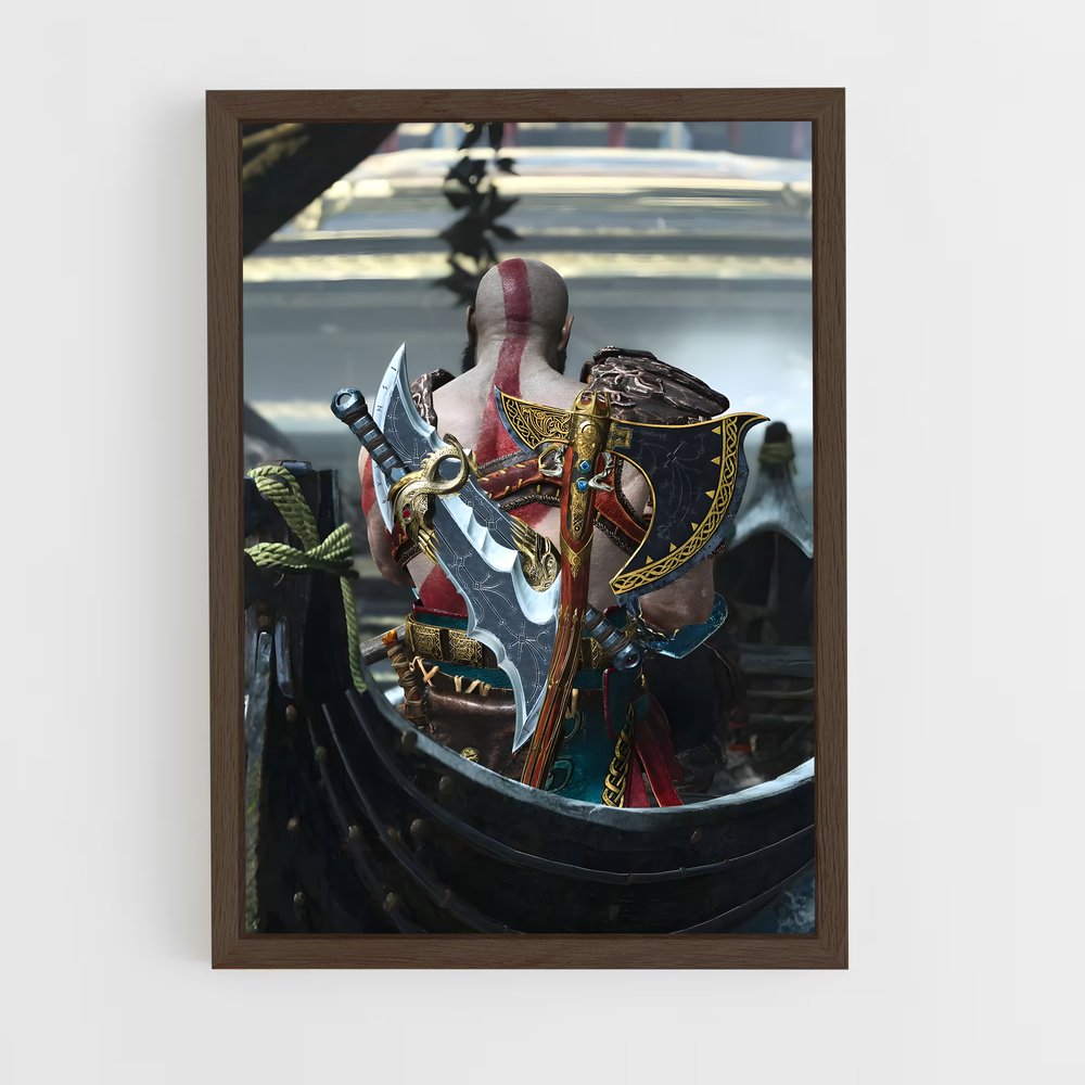 ap-god of war-8 cadre Bois foncé