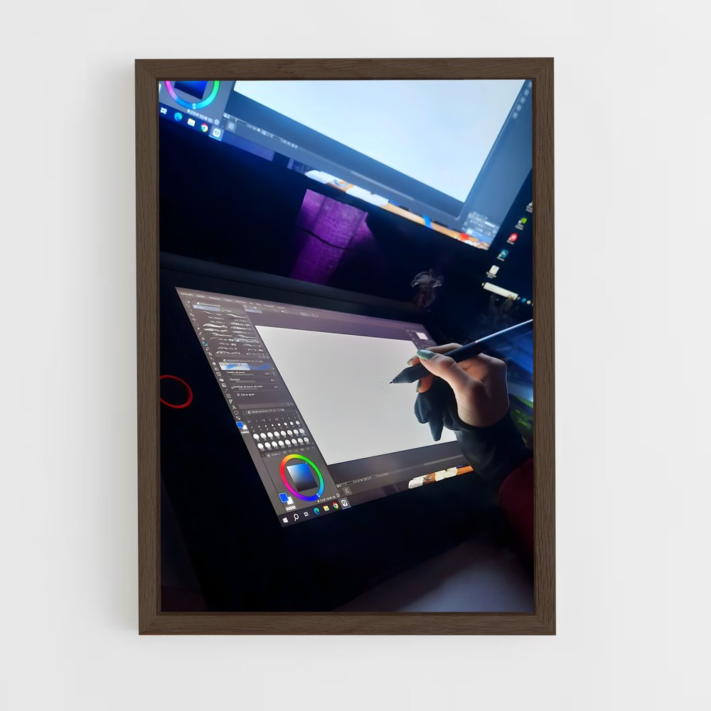 ap-graphic designer-1 cadre Bois foncé