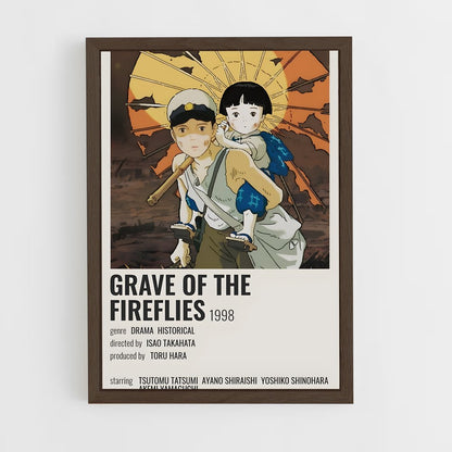 ap-grave of the fireflies-3 cadre Bois foncé