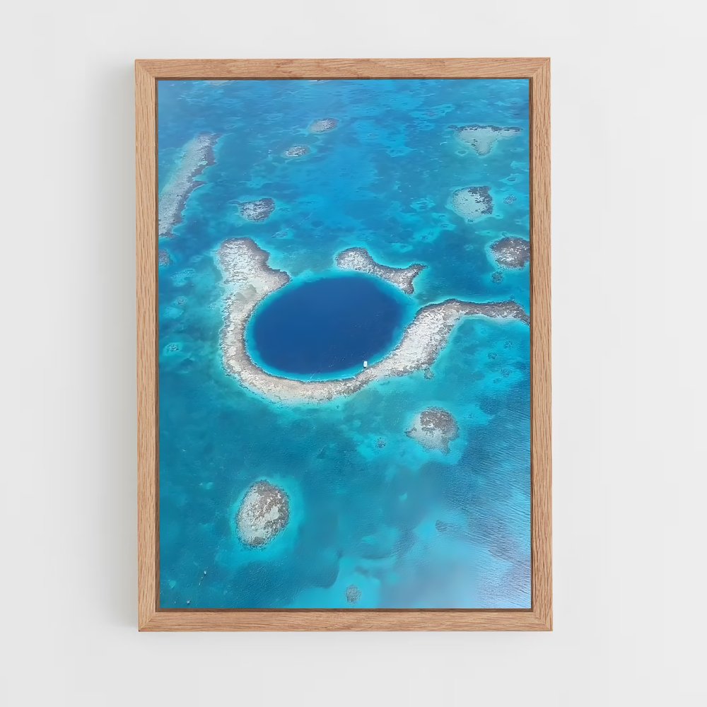 ap-great blue hole-3 cadre Bois clair