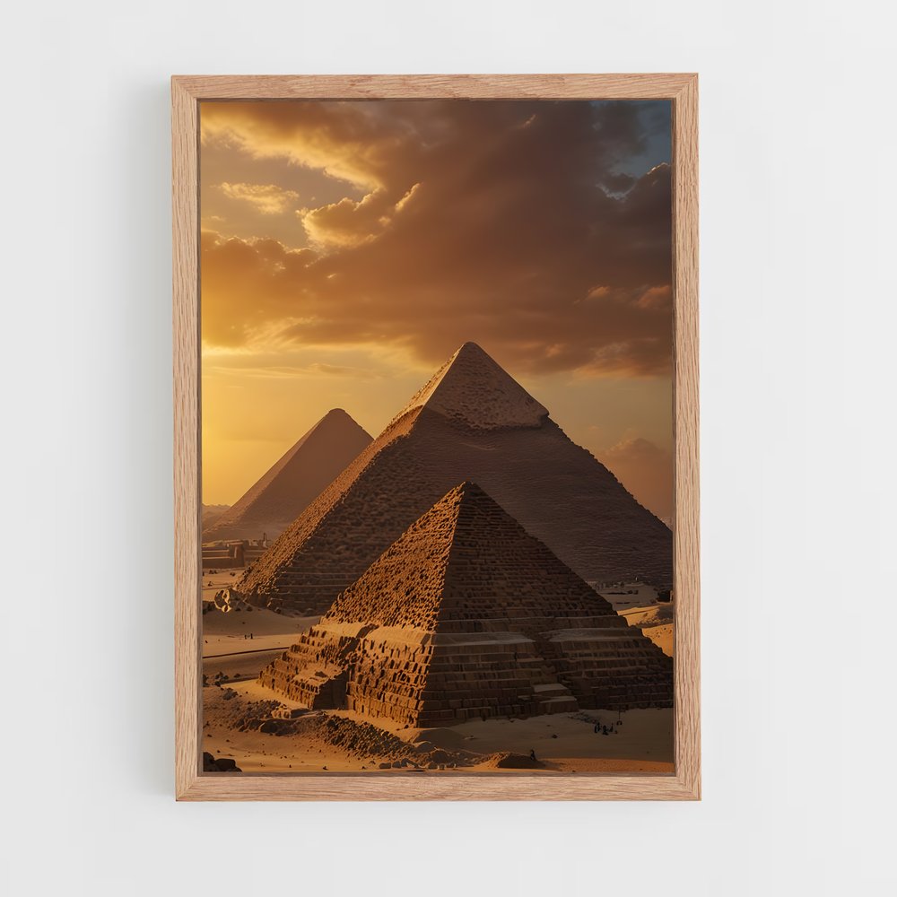 ap-great pyramid of giza-3 cadre Bois clair