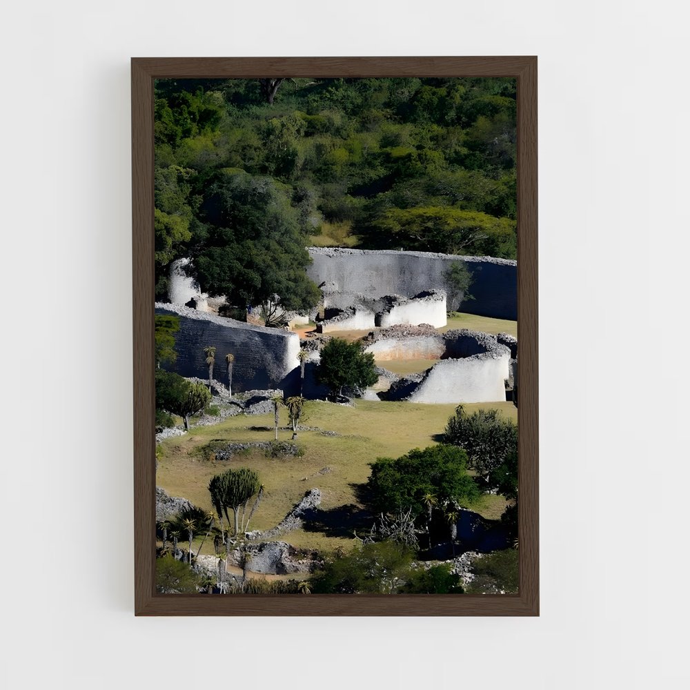 ap-great zimbabwe ruins-1 cadre Bois foncé