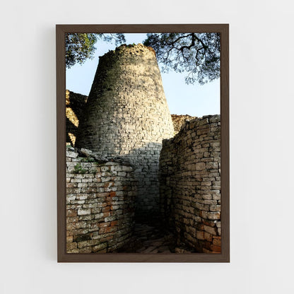 ap-great zimbabwe ruins-5 cadre Bois foncé