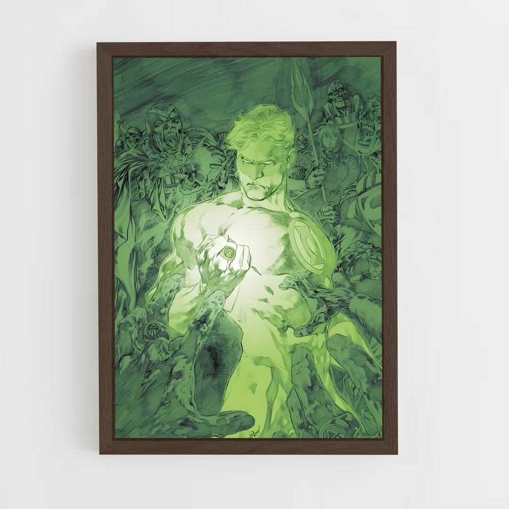 ap-green lantern-10 cadre Bois foncé