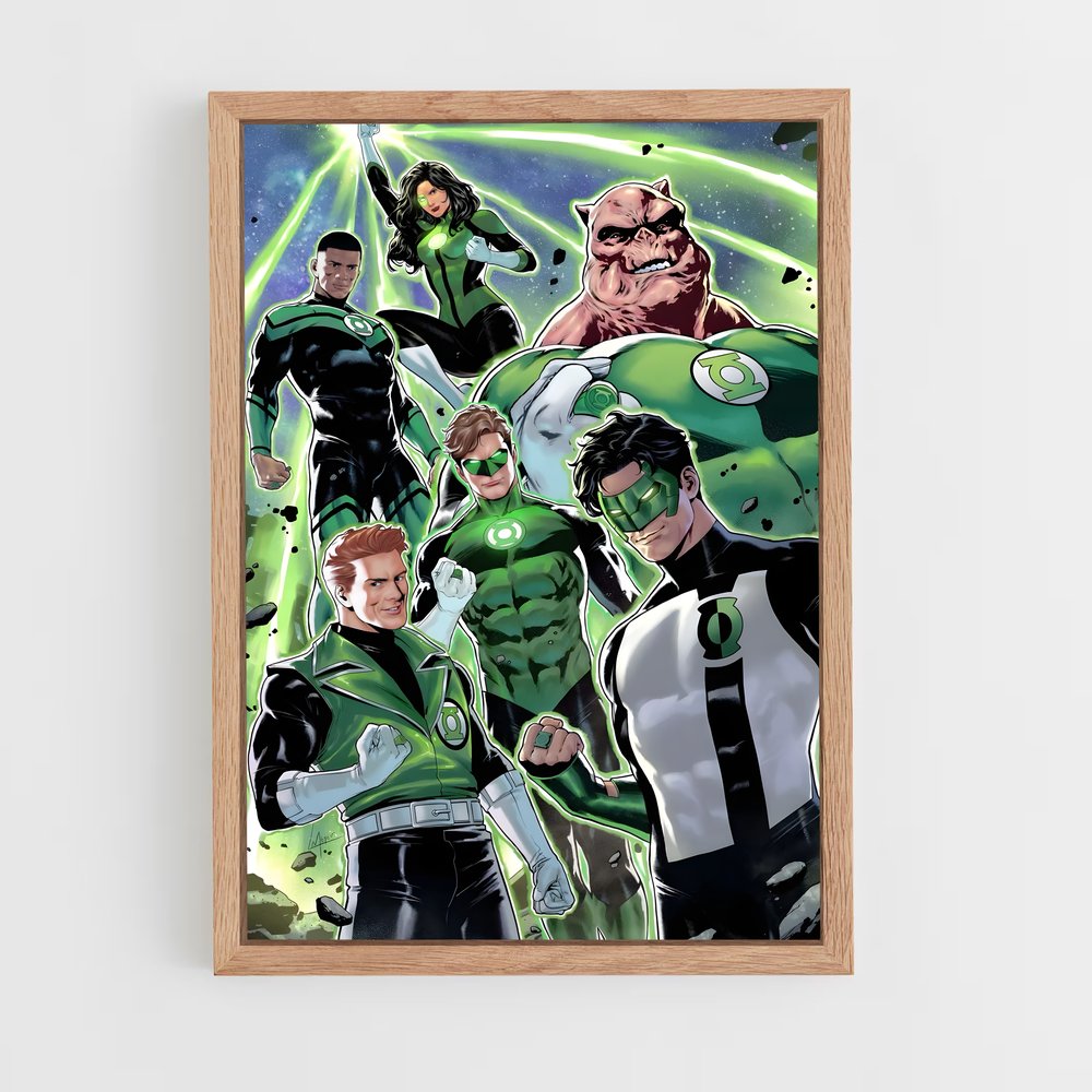 ap-green lantern-11 cadre Bois clair