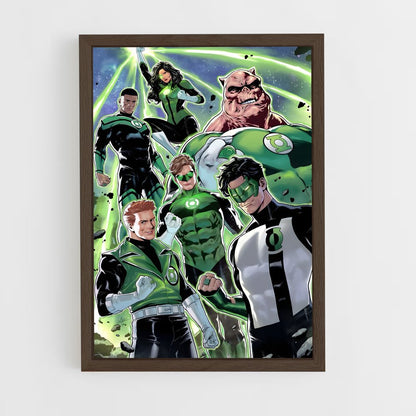 ap-green lantern-11 cadre Bois foncé