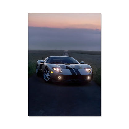 Poster GT40 Noir et Blanc
