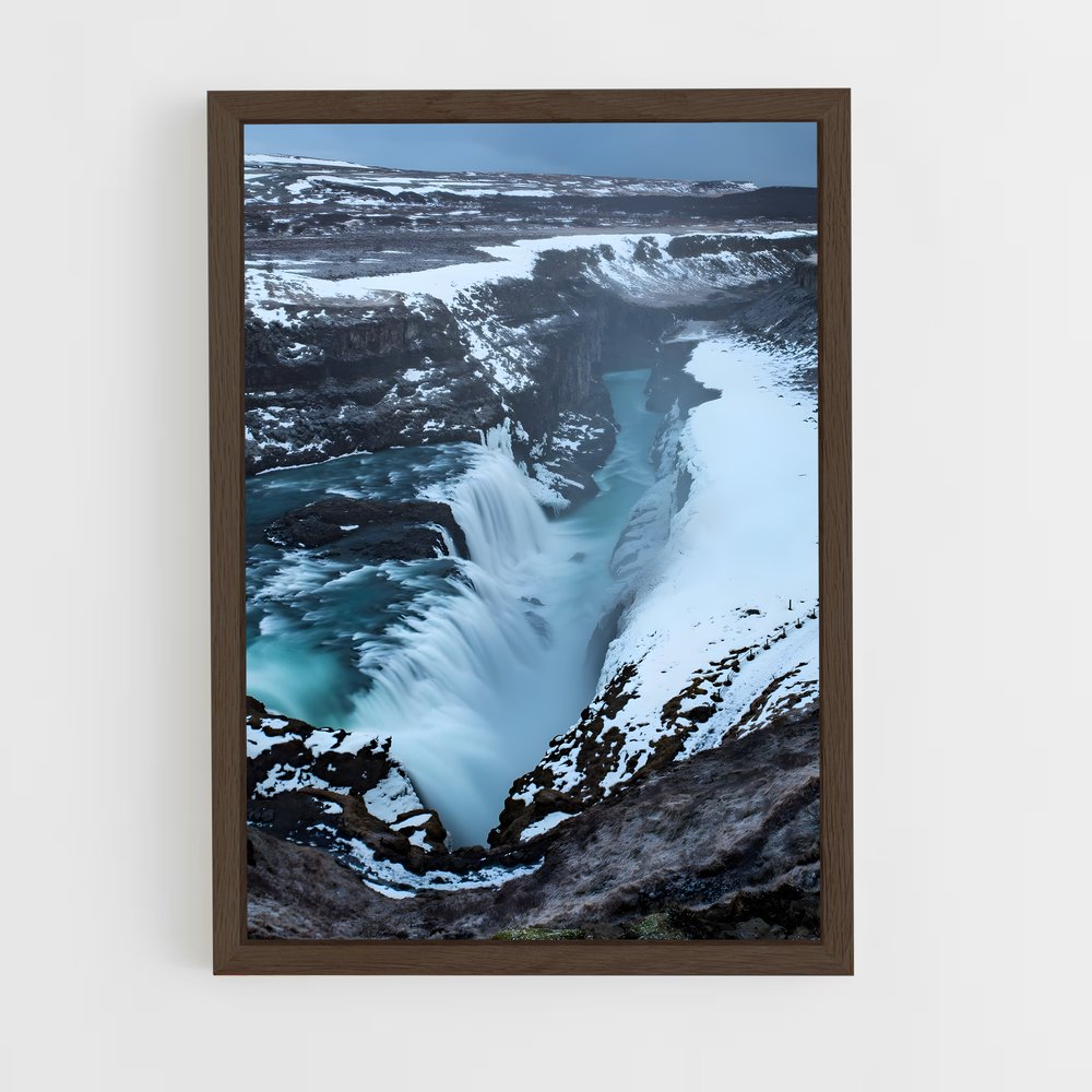 ap-gullfoss waterfall-1 cadre Bois foncé