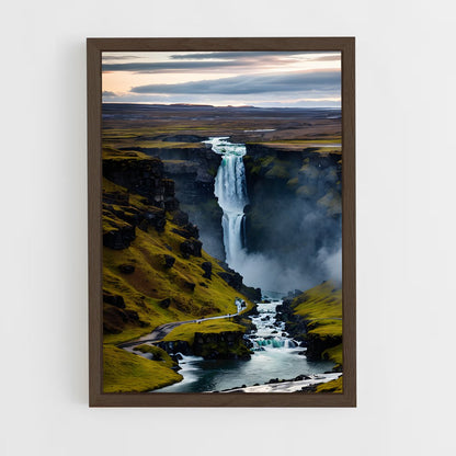 ap-gullfoss waterfall-3 cadre Bois foncé