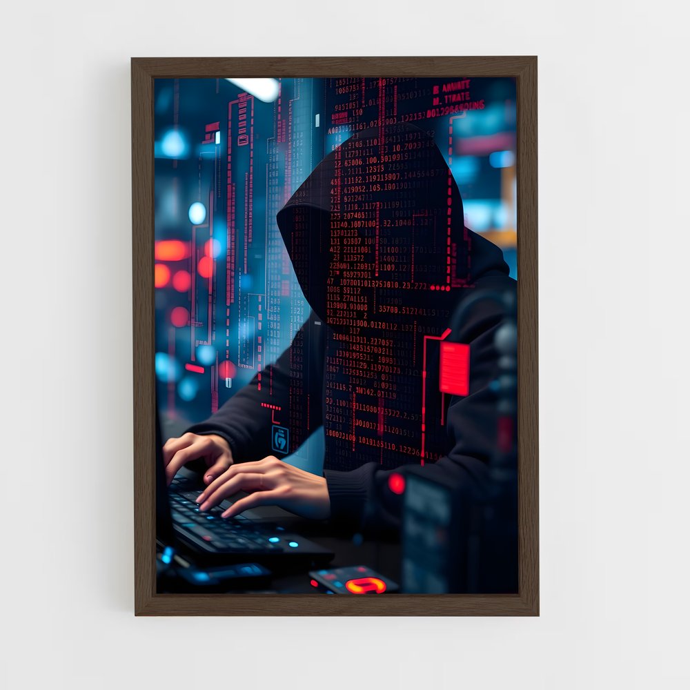 ap-hacker culture-9 cadre Bois foncé