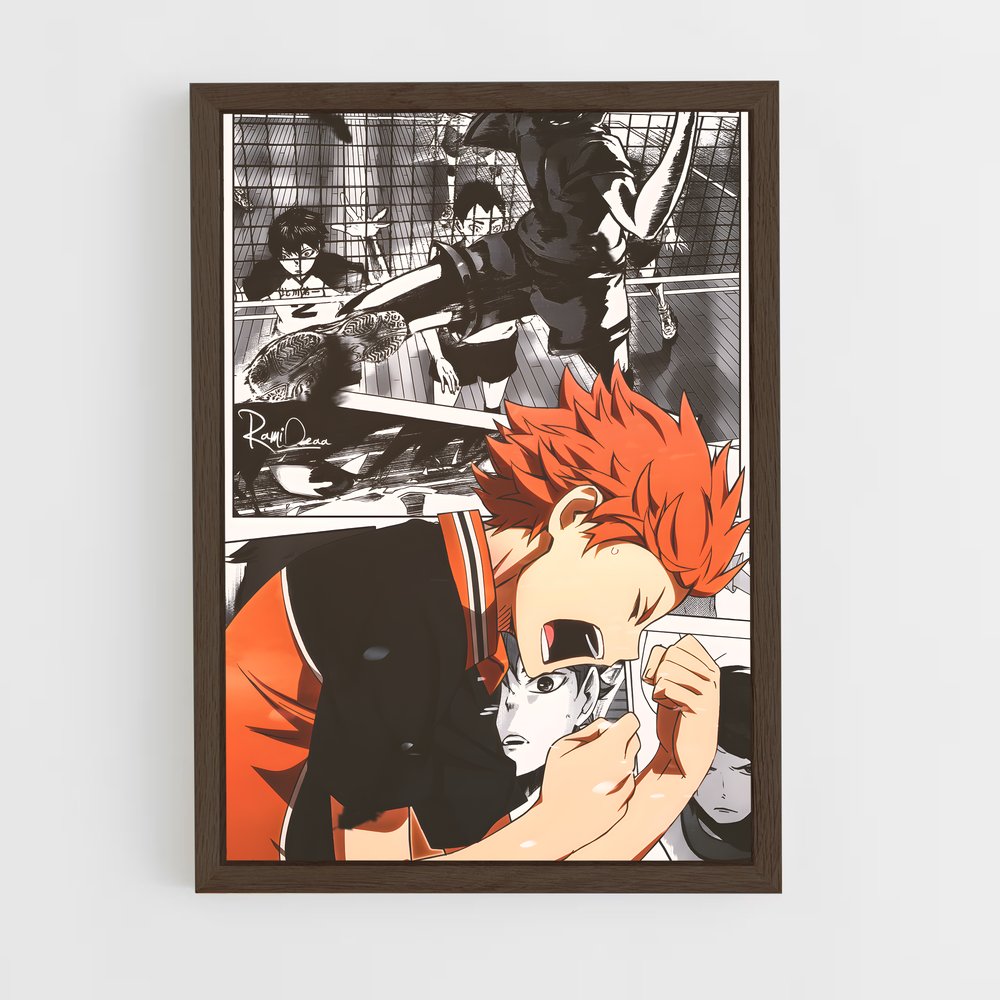 ap-haikyuu-14 cadre Bois foncé