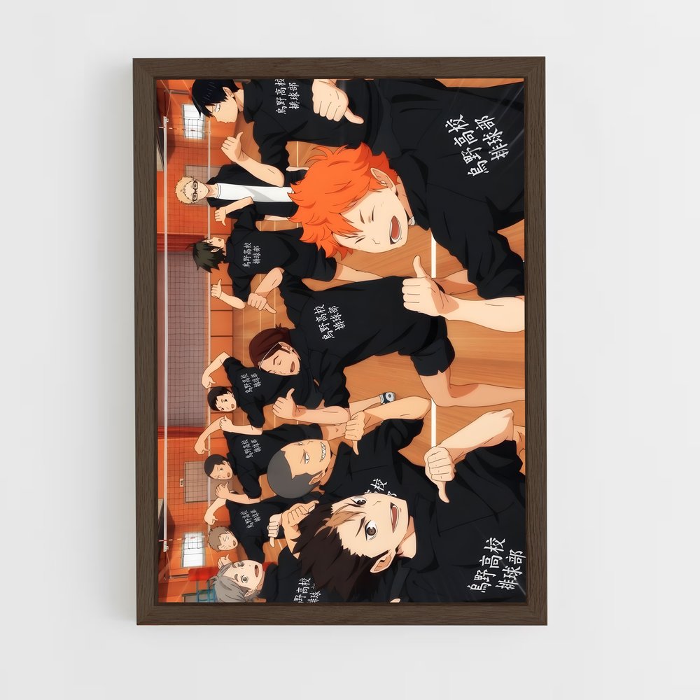 ap-haikyuu-8 cadre Bois foncé