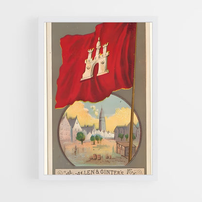 ap-hamburg flag-2 cadre Blanc