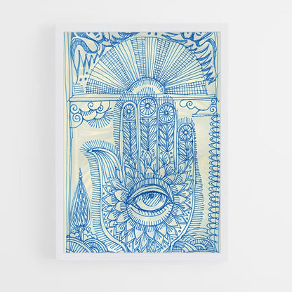 ap-hamsa hand-2 cadre Blanc