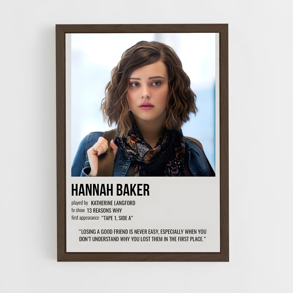 ap-hannah baker-2 cadre Bois foncé