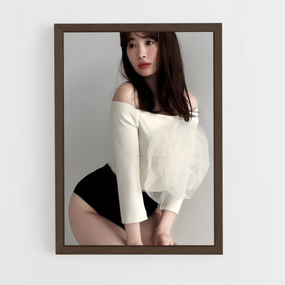ap-haruna kojima-4 cadre Bois foncé