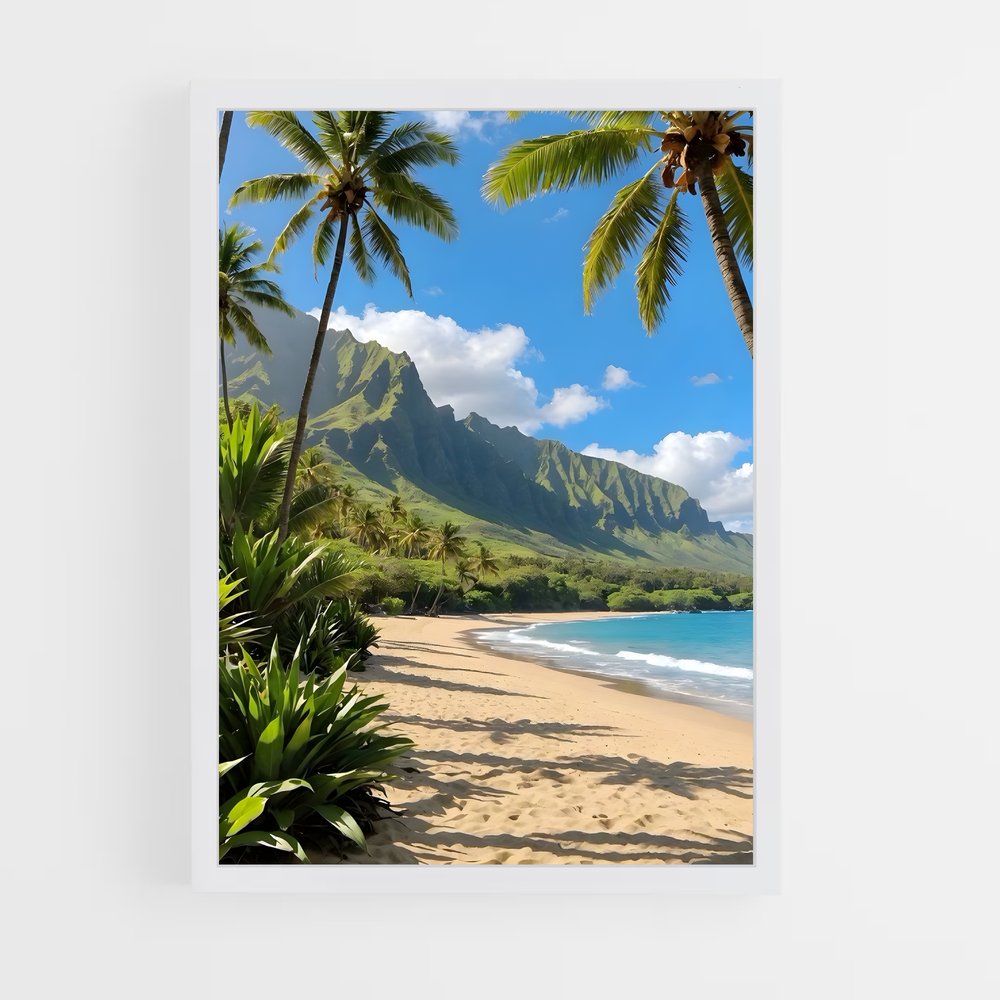 ap-hawaii beach-12 cadre Blanc