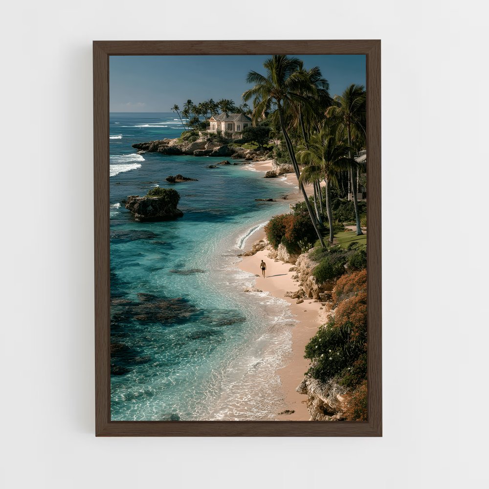ap-hawaii beach-13 cadre Bois foncé