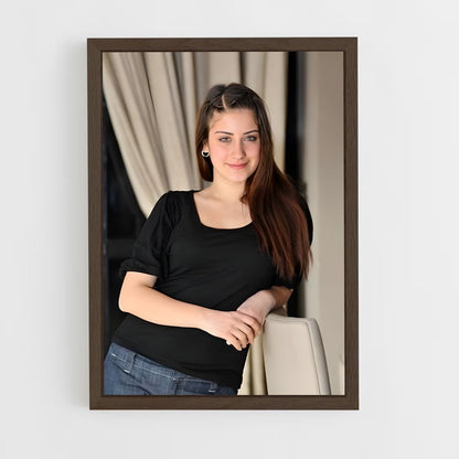 ap-hazal kaya-14 cadre Bois foncé