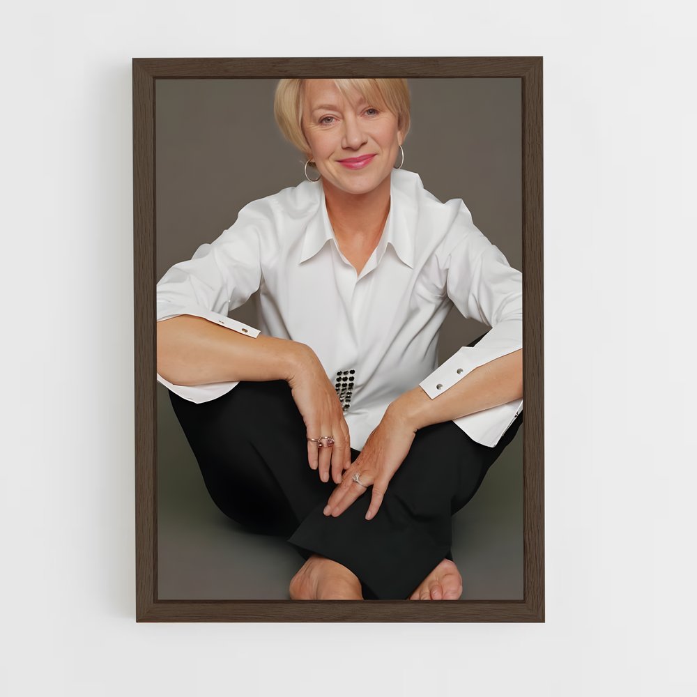 ap-helen mirren-10 cadre Bois foncé