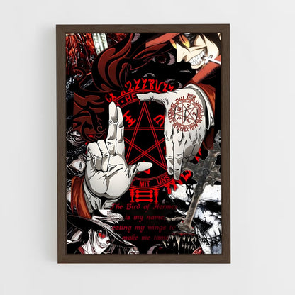 ap-hellsing-4 cadre Bois foncé