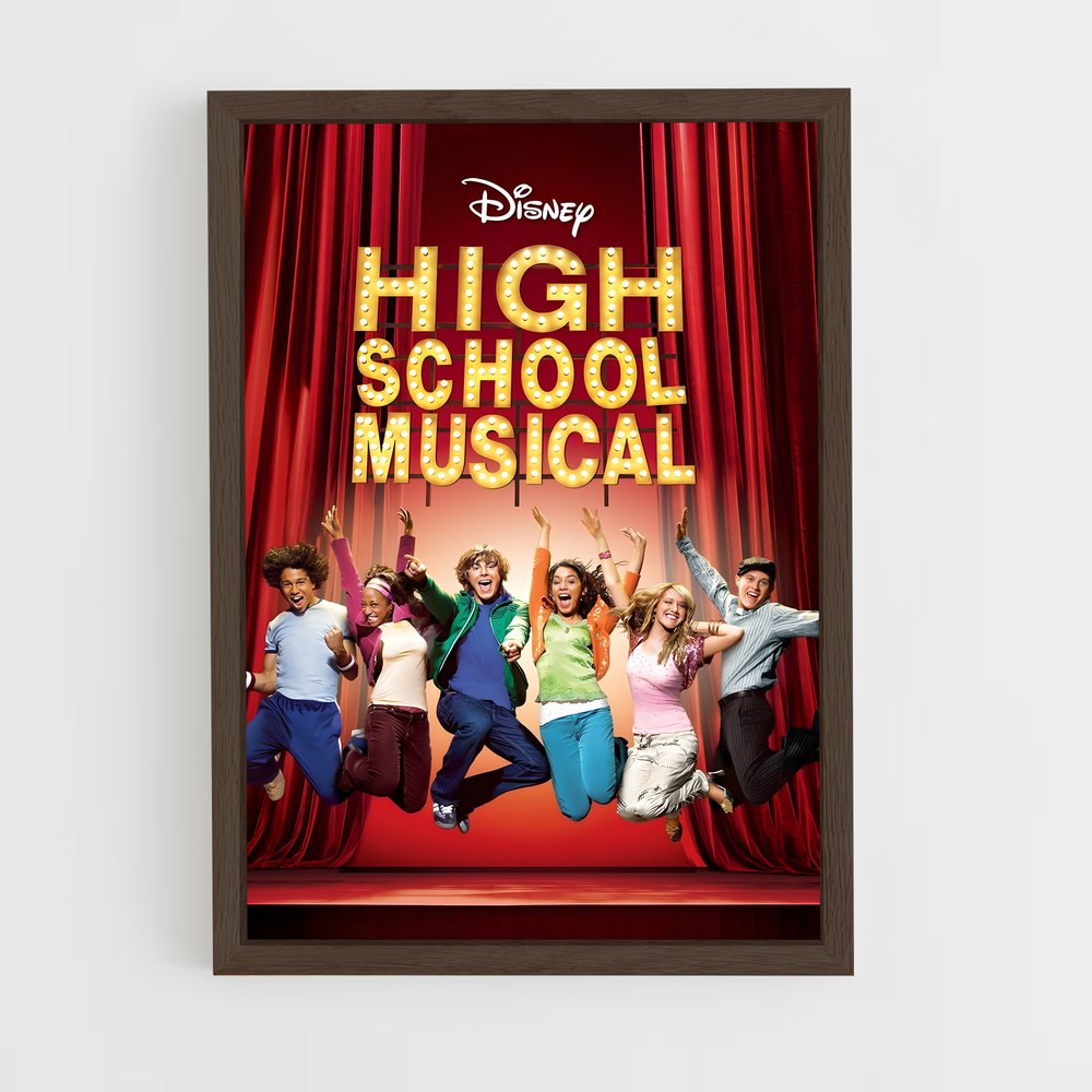 ap-high school musical-1 cadre Bois foncé