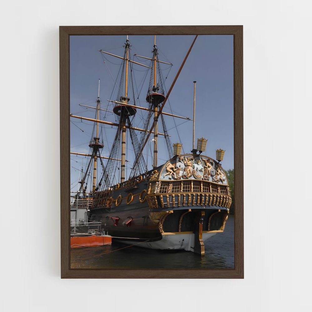 ap-historic ships-7 cadre Bois foncé