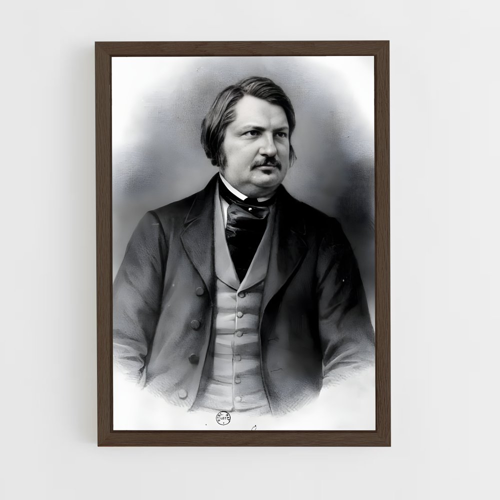 ap-honore de balzac-1 cadre Bois foncé