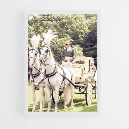 ap-horse carriage-10 cadre Blanc