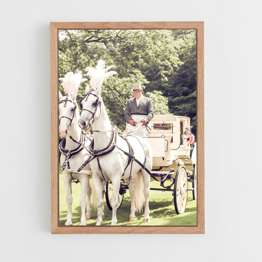 ap-horse carriage-10 cadre Bois clair