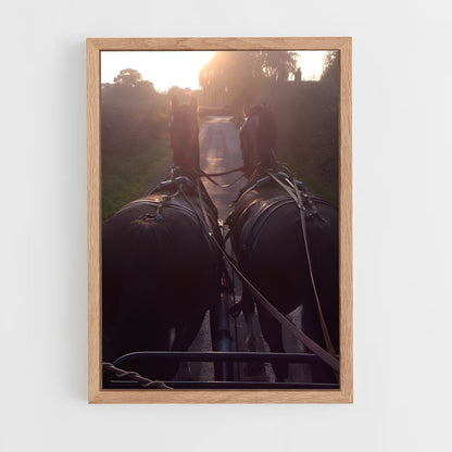 ap-horse carriage-6 cadre Bois clair