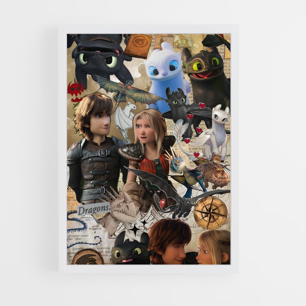 ap-how to train your dragon-8 cadre Blanc