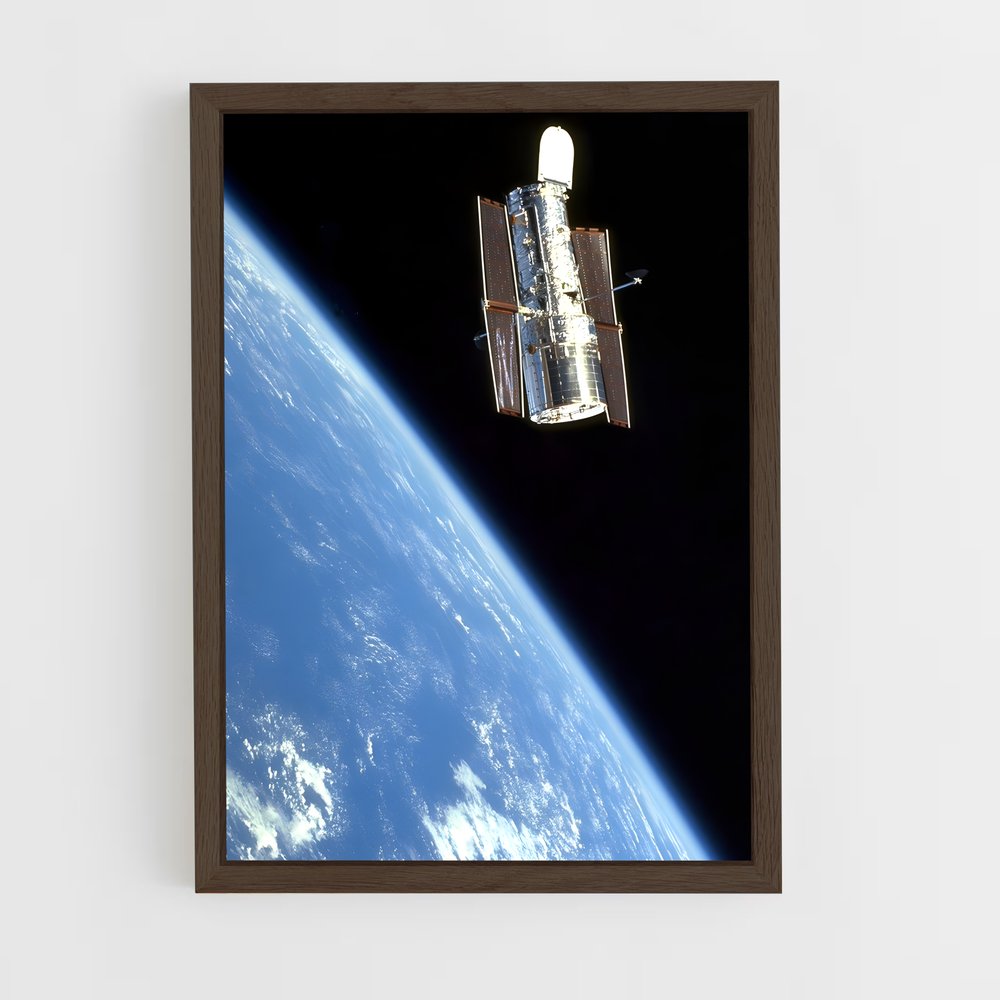 ap-hubble telescope-3 cadre Bois foncé