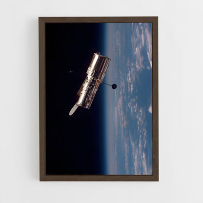 ap-hubble telescope-6 cadre Bois foncé