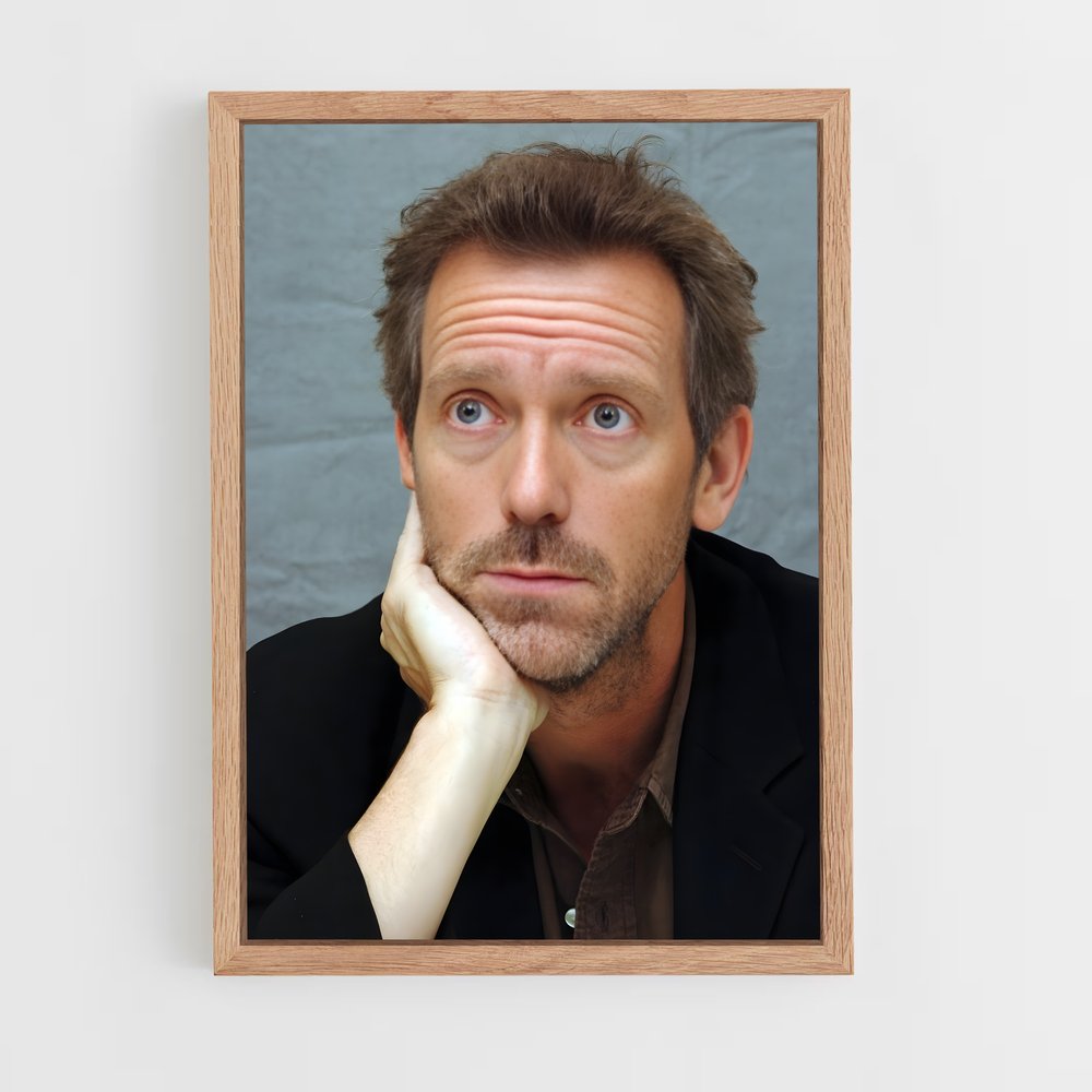ap-hugh laurie-1 cadre Bois clair