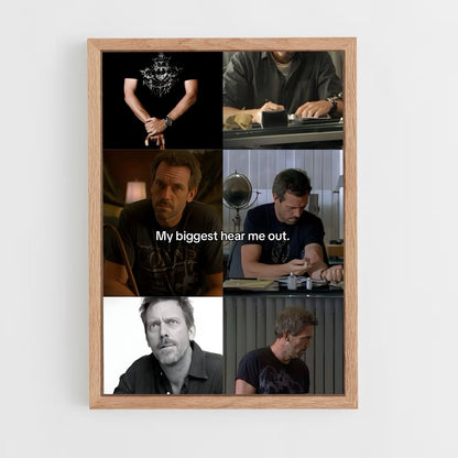 ap-hugh laurie-4 cadre Bois clair