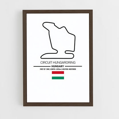 ap-hungaroring hungary-2 cadre Bois foncé
