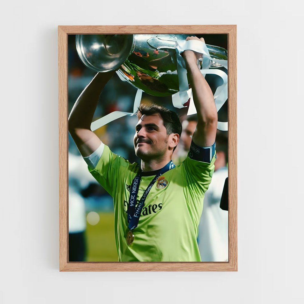ap-iker casillas-5 cadre Bois clair