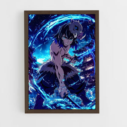 ap-inosuke hashibira-4 cadre Bois foncé